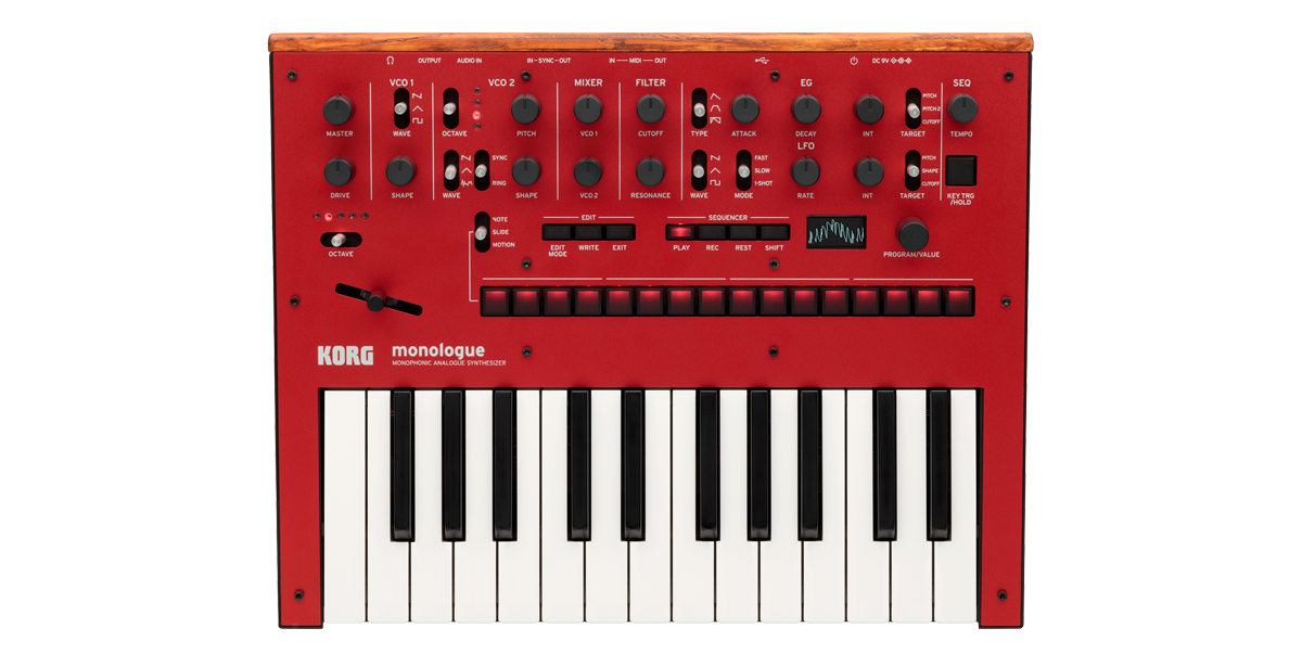 Korg monologue Analog Synthesizer Red