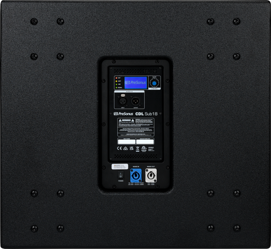 2 PreSonus® CDL SUB18 Active Subwoofers demo with casters and cover