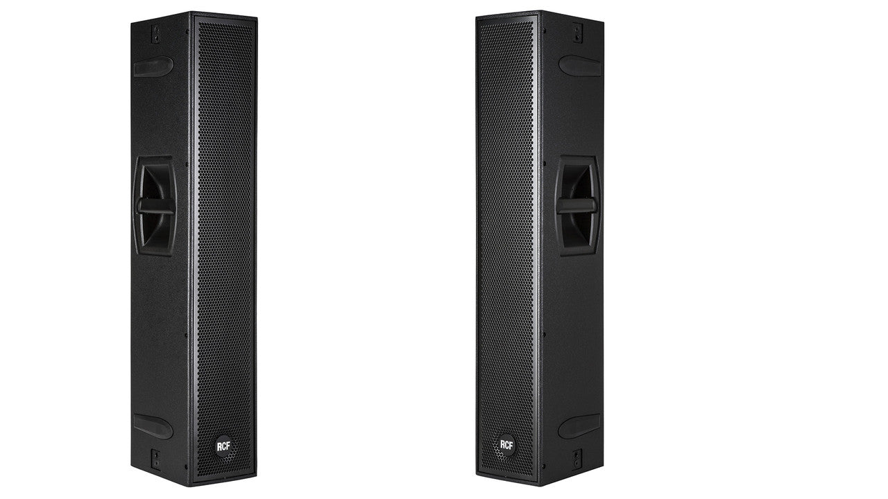 2 RCF NXL 24-A Active speakers 4 6" drivers Two-Way Array with covers