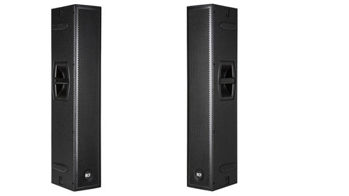2 RCF NXL 24-A Active speakers 4 6" drivers Two-Way Array with covers