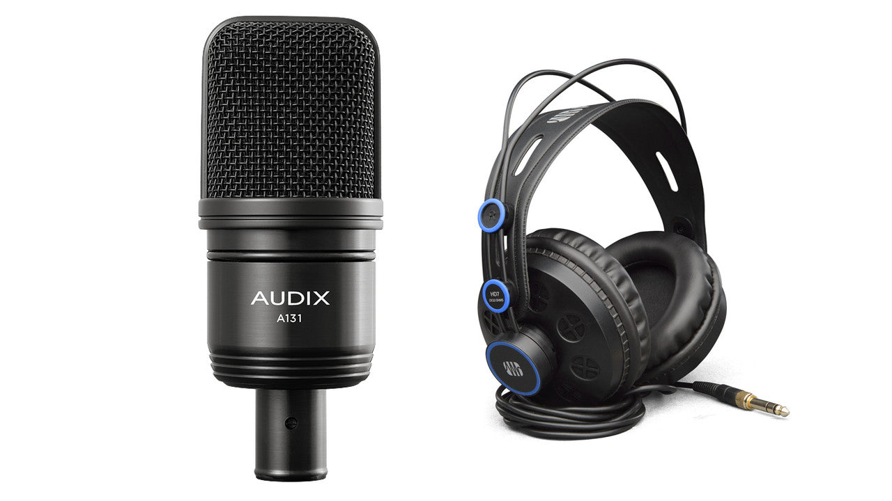Audix A131 Large Diaphragm studio condenser microphone Presonus headphones