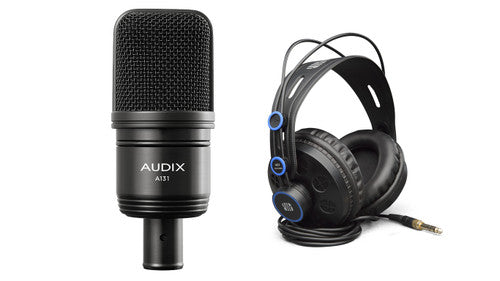 Audix A131 Large Diaphragm studio condenser microphone Presonus headphones