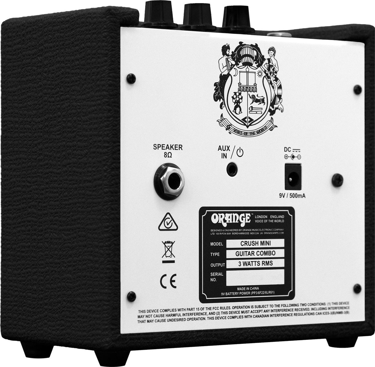 Orange Crush Mini 3 watt Micro guitar Amplifier Black