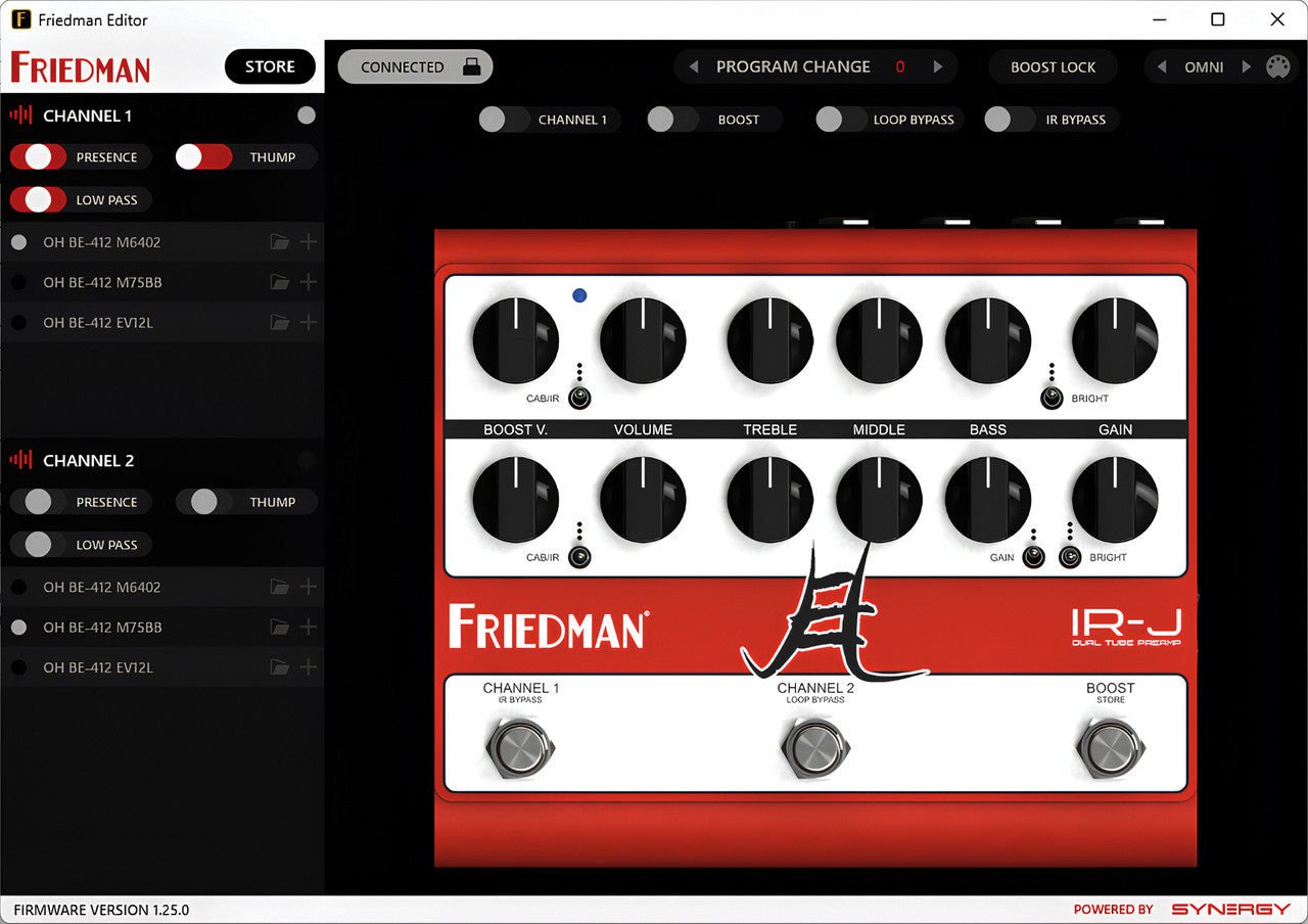 Friedman IR-J Jake E. Lee Signature Dual-tube Preamp open box