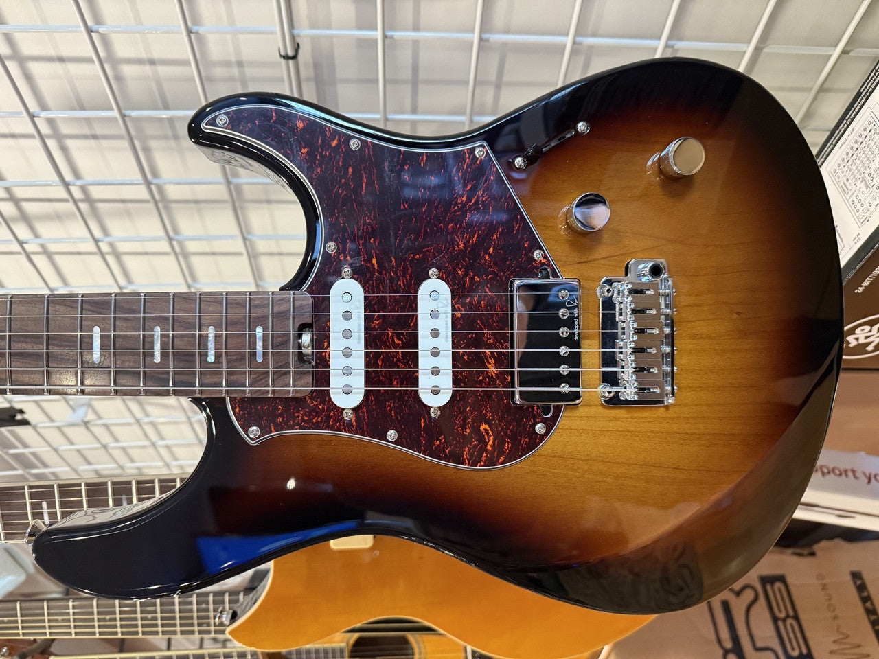 Yamaha Pacifica PACP12 Desert Burst Electric Guitar with Case open box