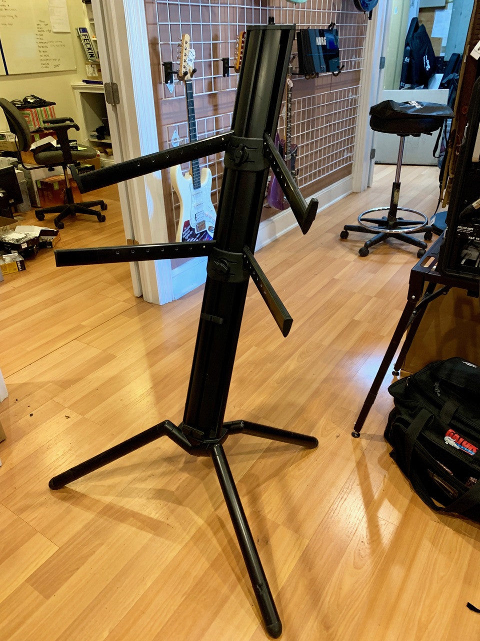 K&M 18860 Keyboard stand black Spider Pro anodized aluminum