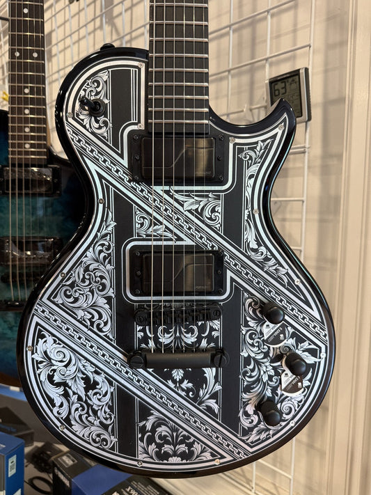 Schecter Solo-II Pryzm Palladium Gloss Black Guitar 921 open box