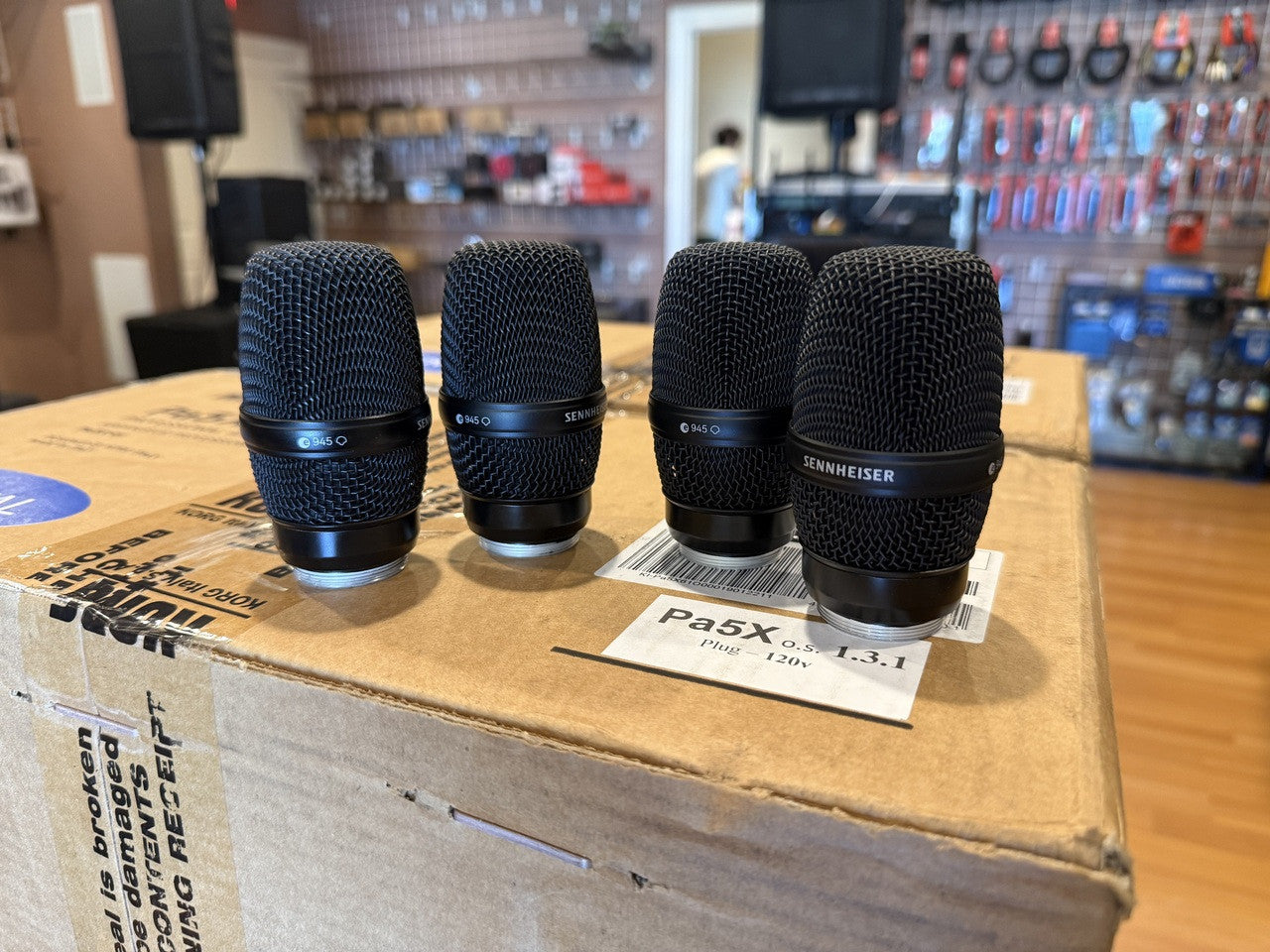 4 Sennheiser MMD 945-1 BK Supercardioid Dynamic Microphone Capsule for Wireless Transmitter with JTS adaptors for Shure