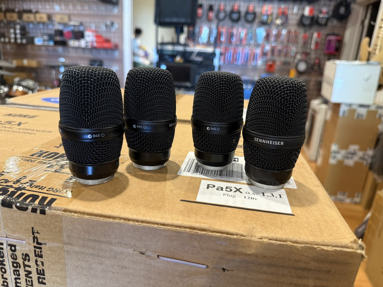 4 Sennheiser MMD 945-1 BK Supercardioid Dynamic Microphone Capsule for Wireless Transmitter with JTS adaptors for Shure
