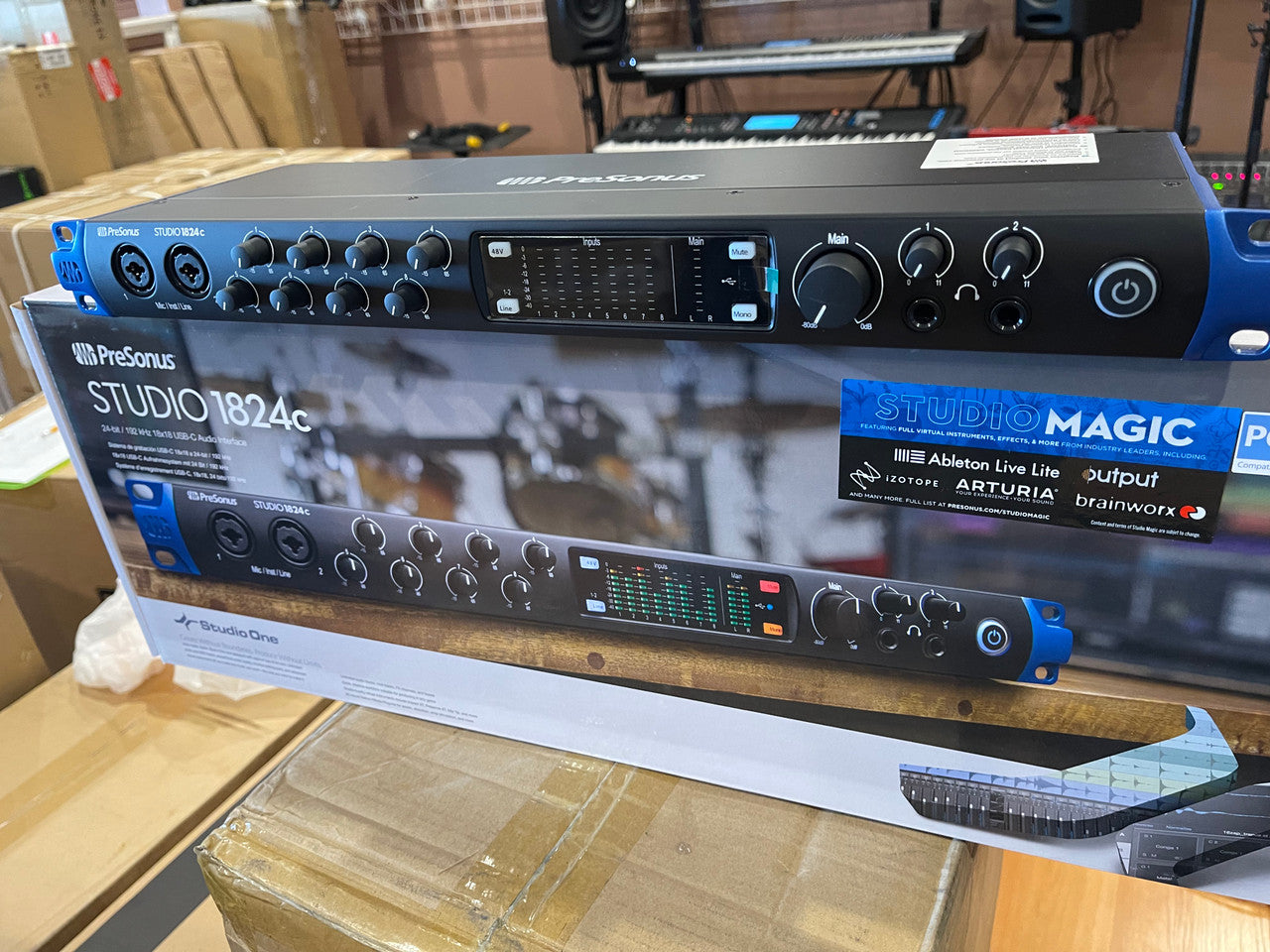 PreSonus Studio 1824c 18x24 USB Type-C Audio/MIDI Interface Display