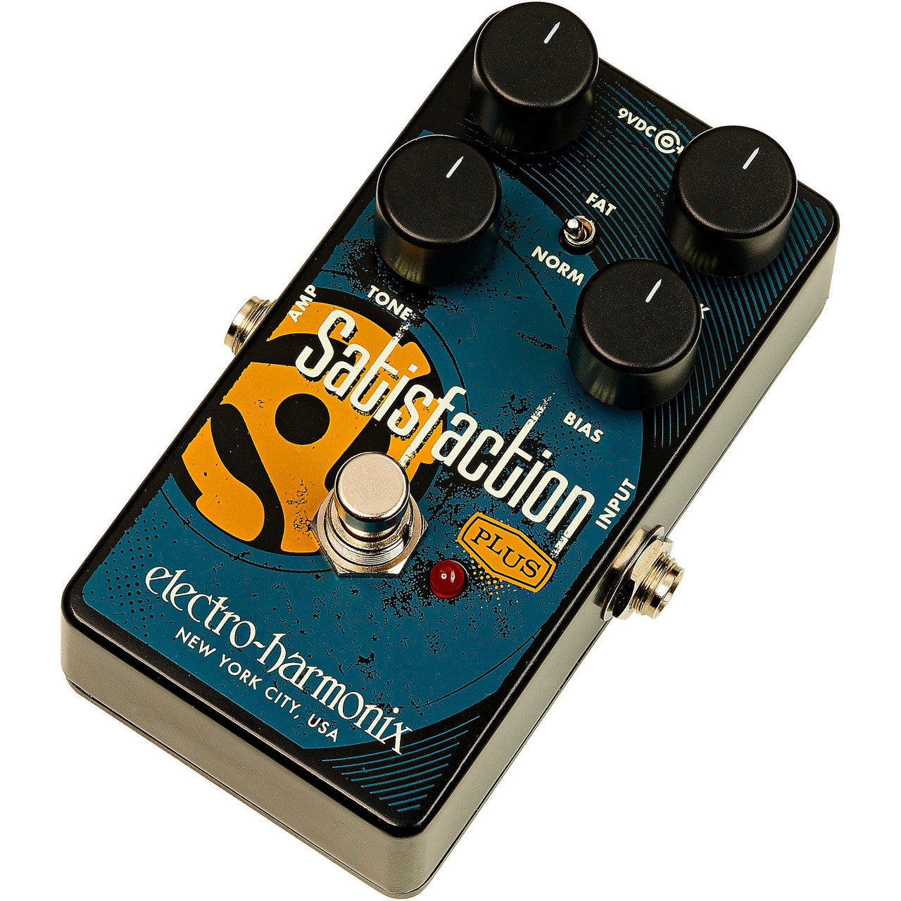Electro-Harmonix Satisfaction Plus Fuzz Effects Pedal Black and Blue open box