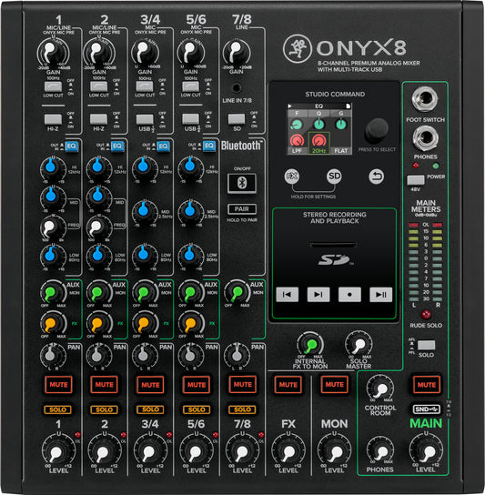 Mackie Onyx8 8-channel Analog Mixer with Multi-Track USB demo