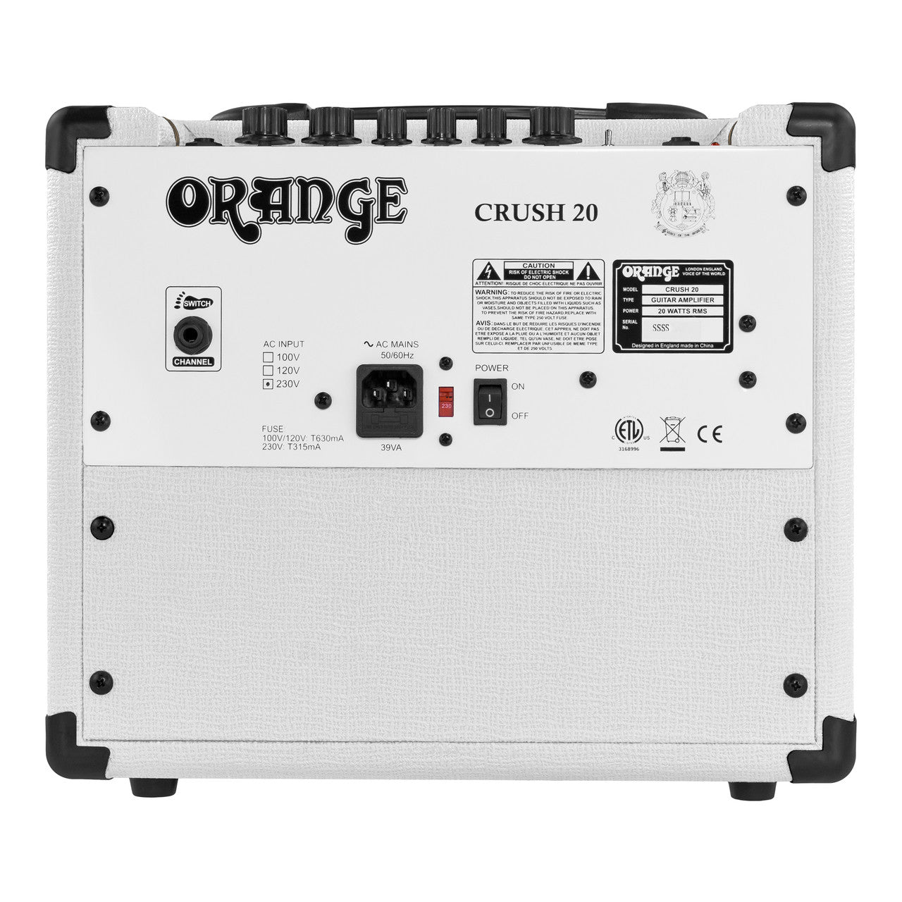 Orange Limited Crush 20 50th Anniversary White Tolex Guitar Amp