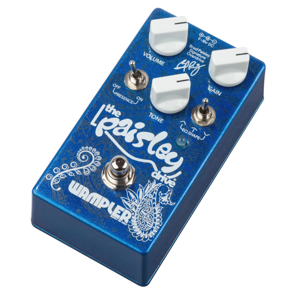 Wampler Brad Paisley Drive guitar effects pedal open box