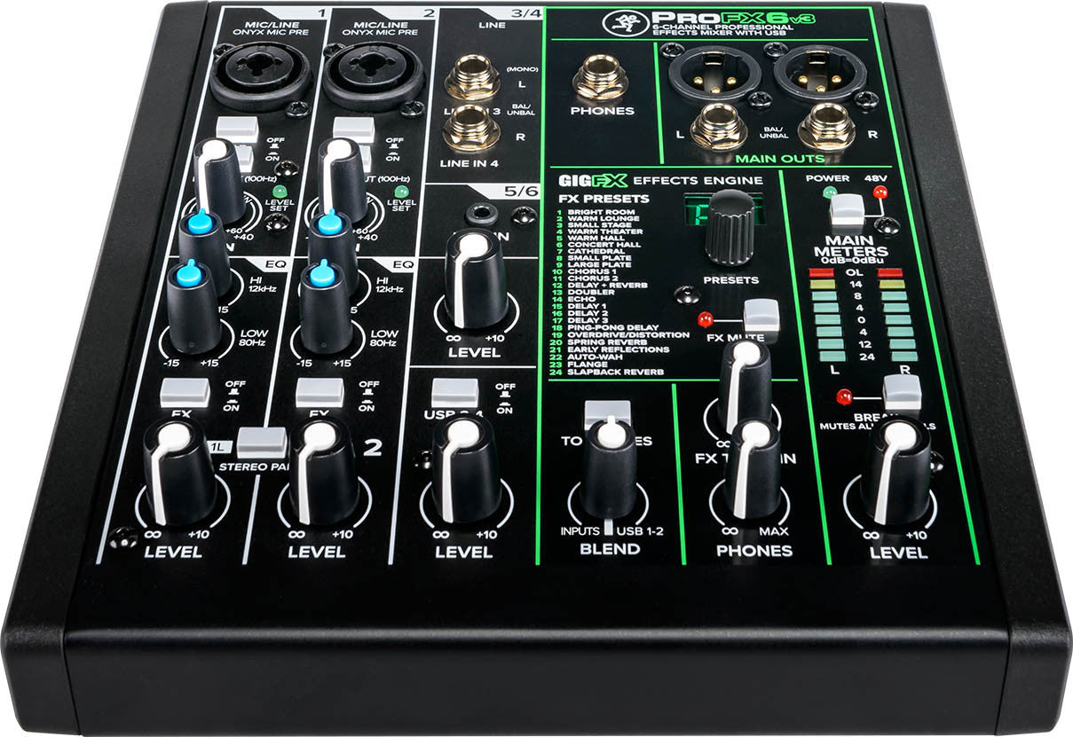 Mackie ProFX6v3 6-channel Mixer with USB and Effects demo