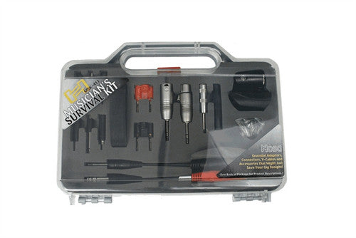 Hosa Musicians Survival Kit Includes 9 Adaptors 3 Connectors 2 Y-Cables and Accessories