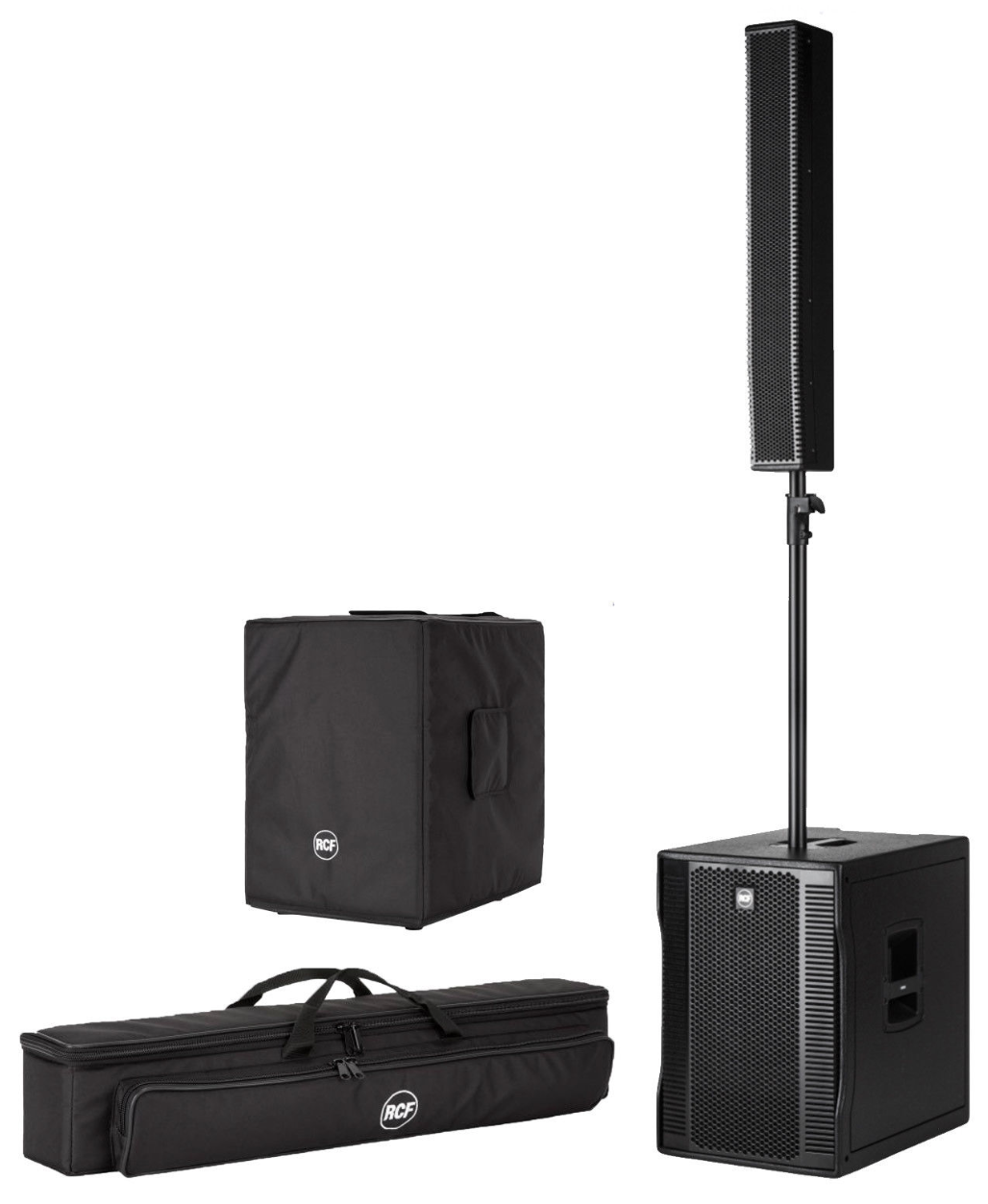RCF Evox 12 Active Portable PA speaker system with Covers