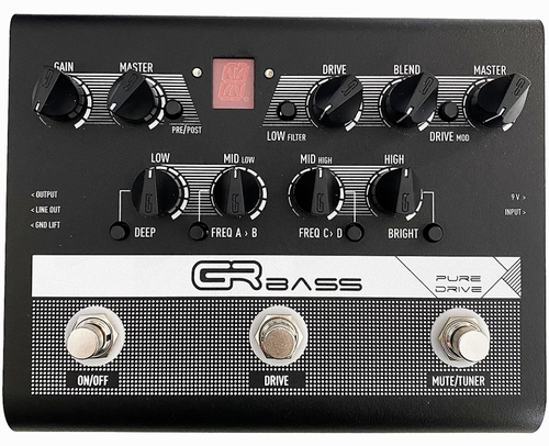 GR Bass Pure Drive Preamp Pedal Limited Black Edition