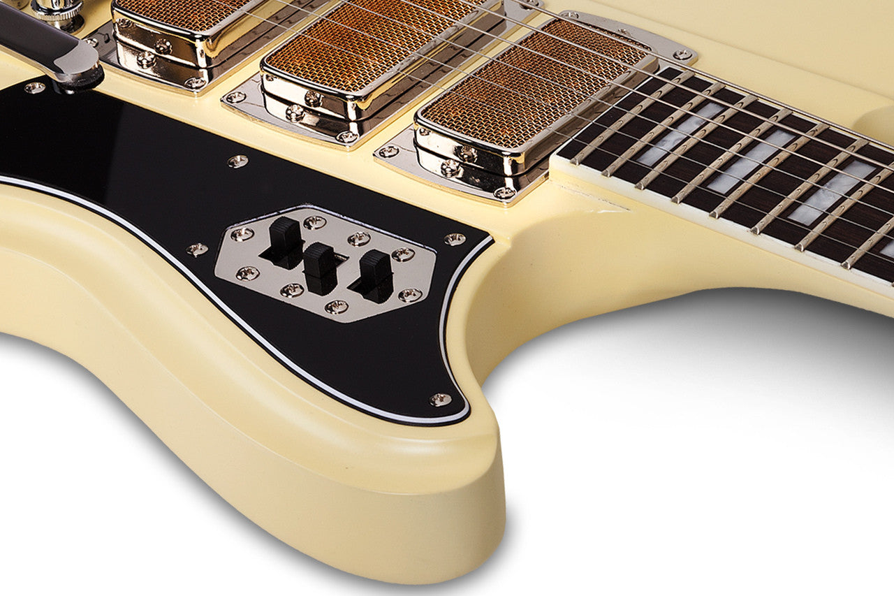 Schecter Ultra III IVYP electric guitar Ivory Pearl with SGR Case