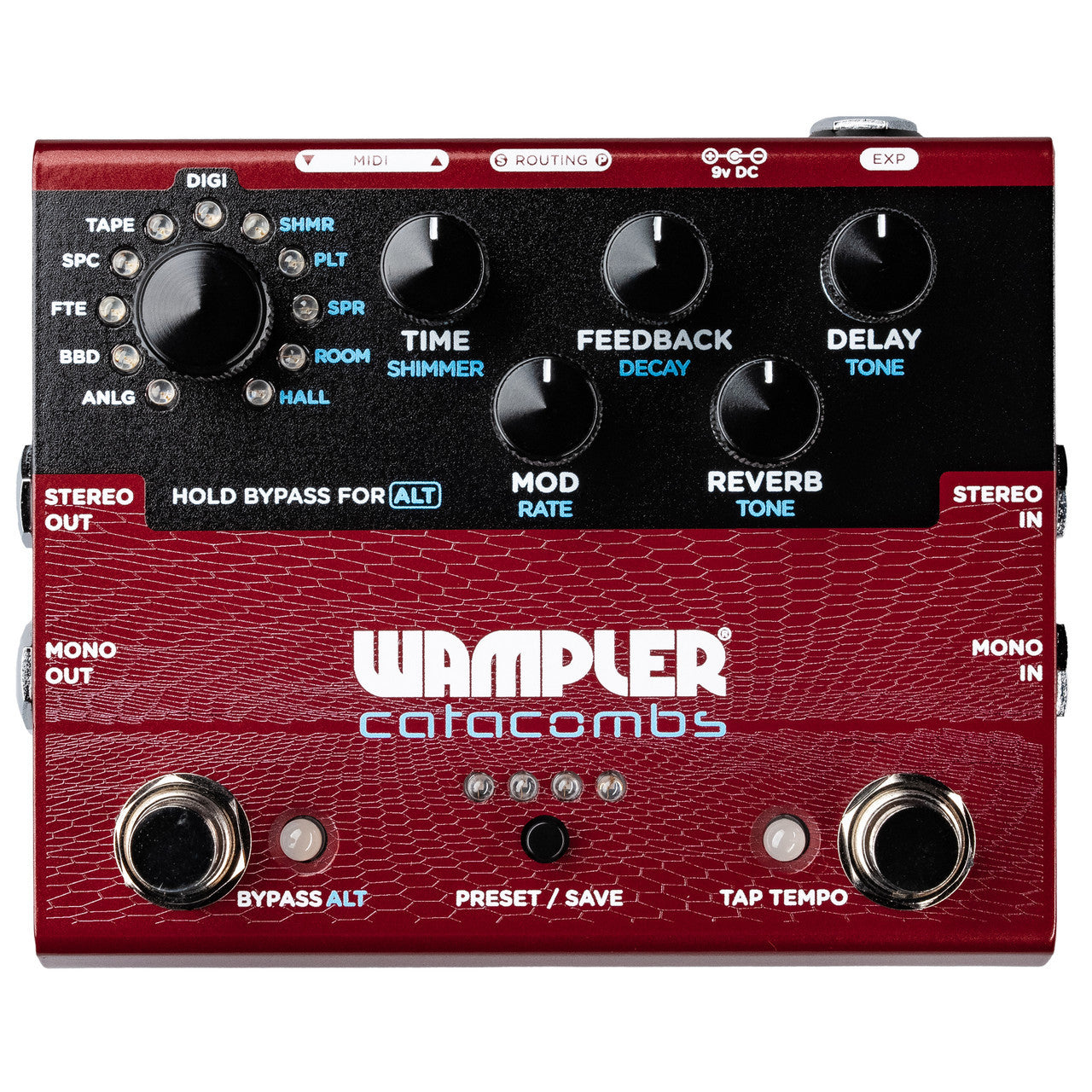 Wampler Catacombs Reverb and Delay Pedal open box