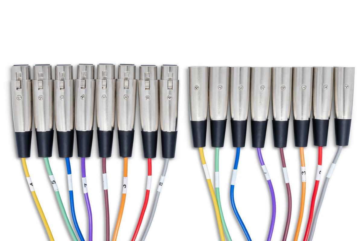 Hosa Balanced Snake 8 channel XLR3F to XLR3M 5 metes
