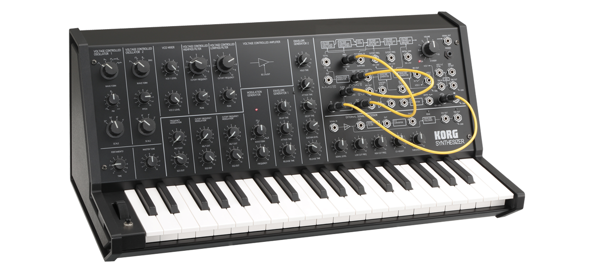 Korg MS-20 mini monophonic synthesizer keyboard