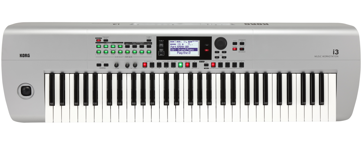Korg i3 Music Workstation 61 keyboard Silver open box