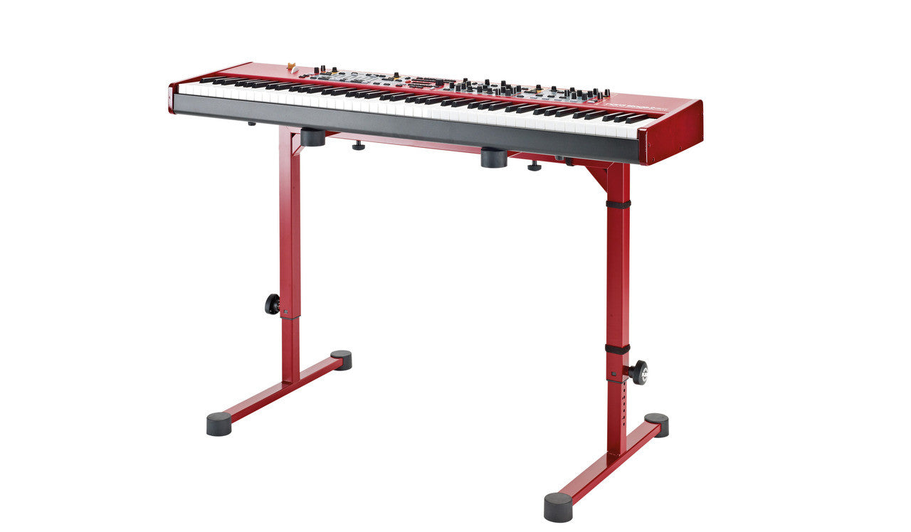 K&M 18810 Table style keyboard stand Omega ruby red