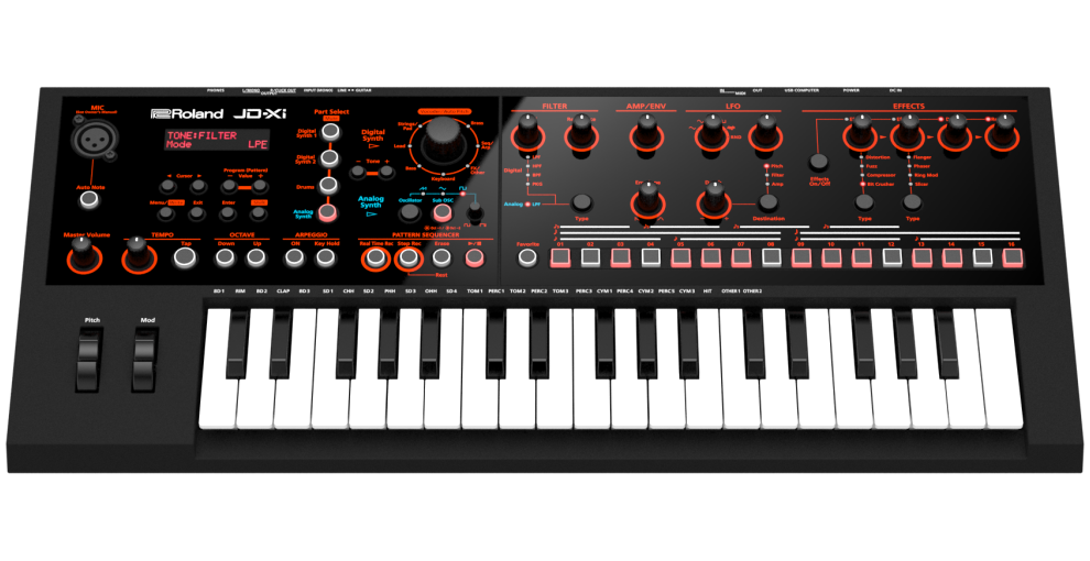Roland JD-Xi interactive analog digital crossover synthesizer