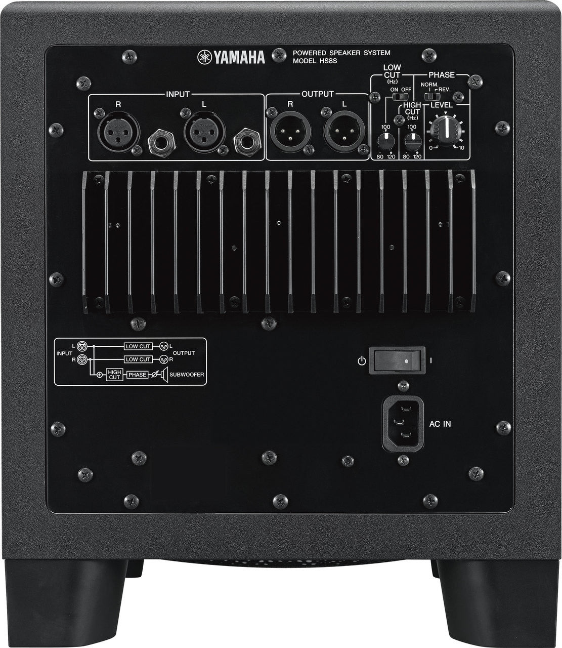 Yamaha HS8S 8" bass-reflex powered subwoofer