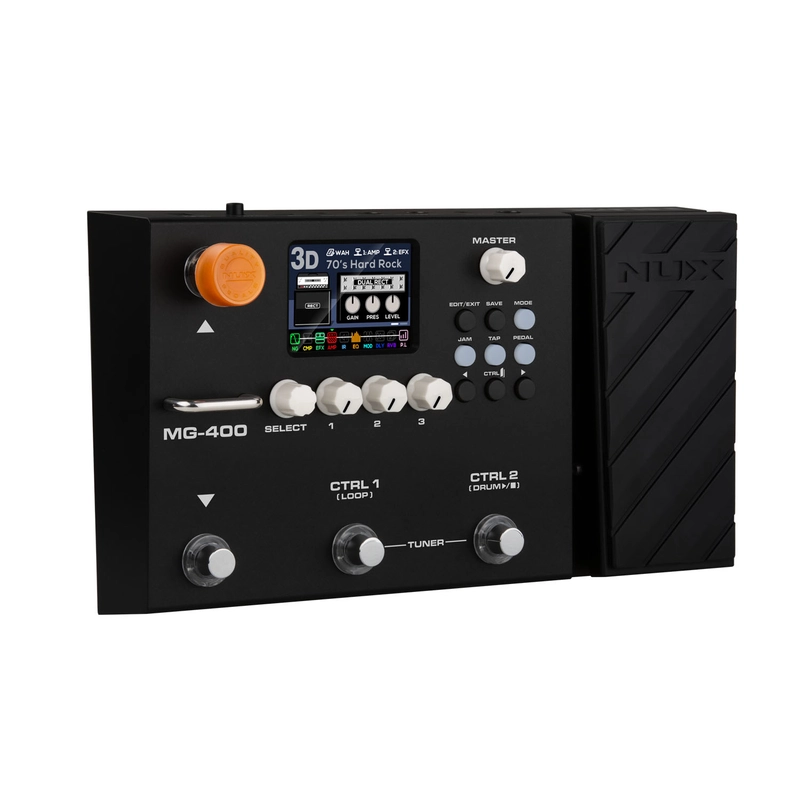 NuX MG-400 Modeling Guitar and Bass Floorboard Processor Effects Pedal open box