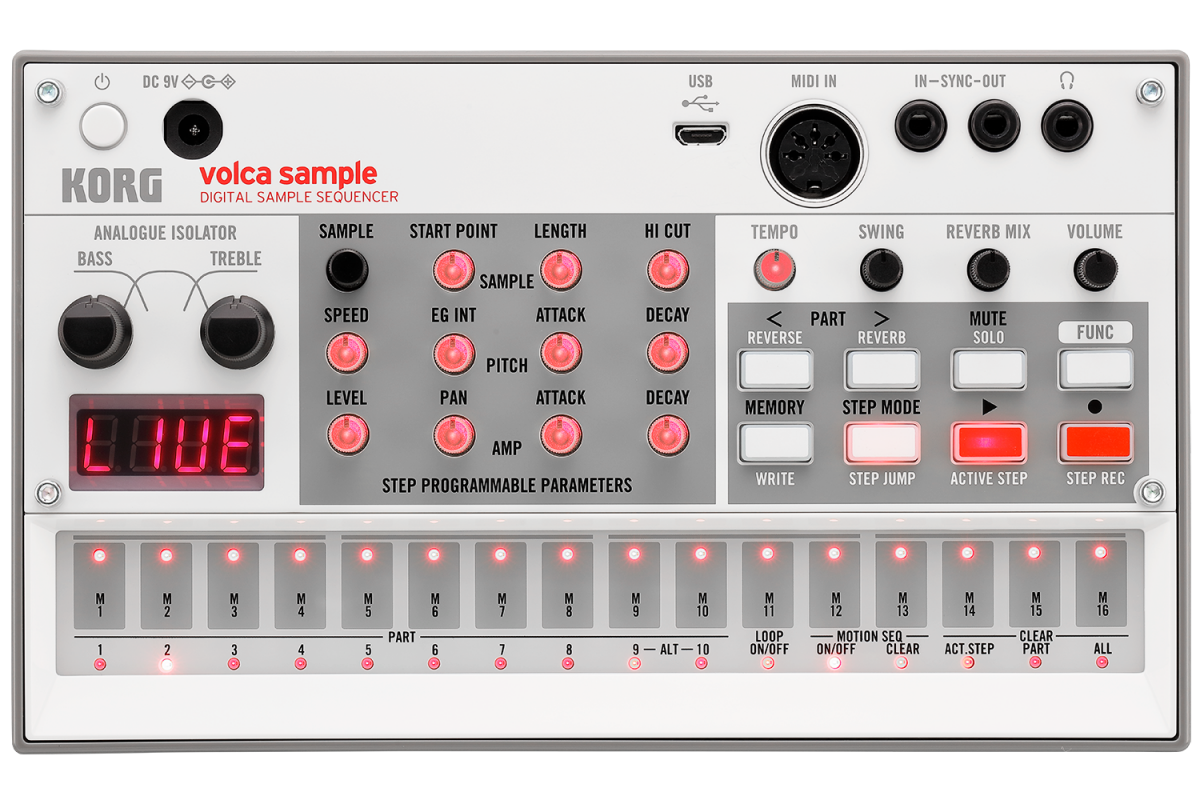 Korg Volca Sample 2 Digital Sample Sequencer open box