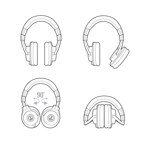 Audio-Technica ATH-M40x Closed-back Studio Monitoring Headphones