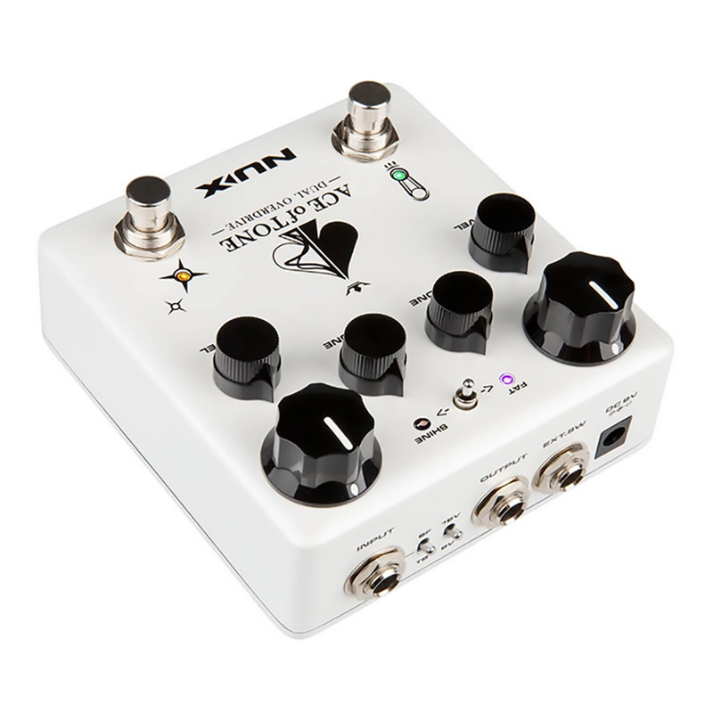 NuX Effects Ace of Tone Dual Overdrive Guitar Effects Pedal NDO5 open box