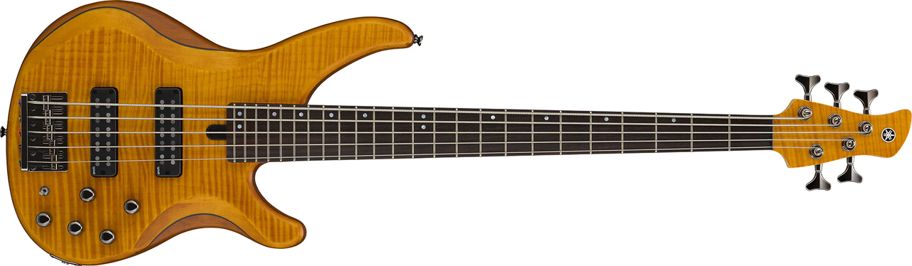 Yamaha TRBX605FM 5 string Electric Bass Guitar Matte Amber display