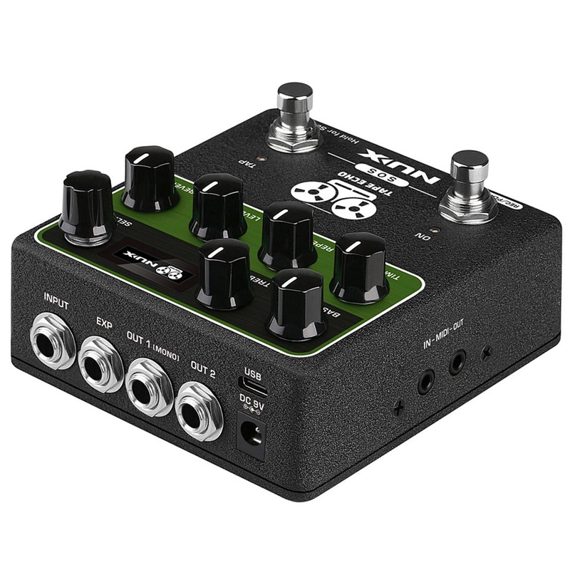 NuX Effects NDD-7 Tape Echo Tap-Tempo Guitar Effects Pedal w/ MIDI In-Out