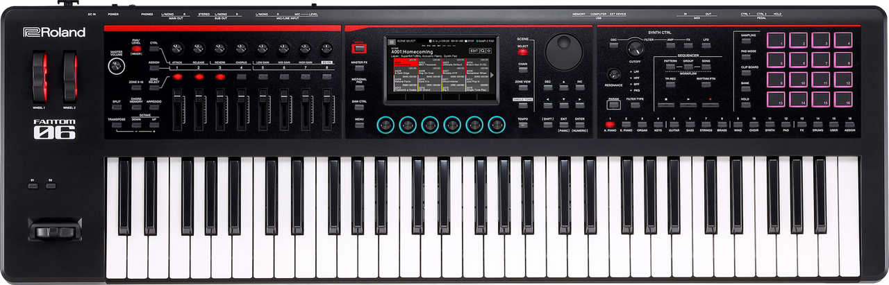 Roland FANTOM-06 Music Workstation Keyboard 61 note demo