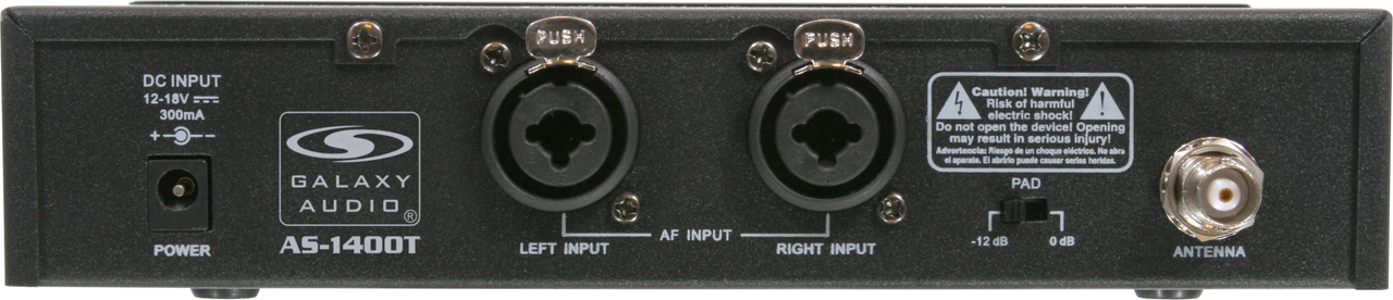 Galaxy Audio AS-1400-2 Wireless In-Ear Monitor Twin Pack System M Band