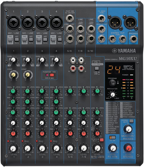 Yamaha MG10XU 10 channel Mixer with USB and FX