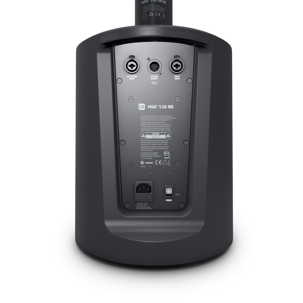 LD Maui Maui 5 GO 100 Ultra-portable Battery-powered Column PA System 3200 mAh Version