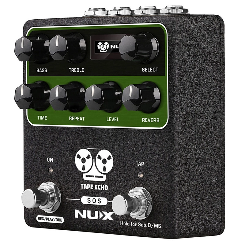 NuX Effects NDD-7 Tape Echo Tap-Tempo Guitar Effects Pedal w/ MIDI In-Out