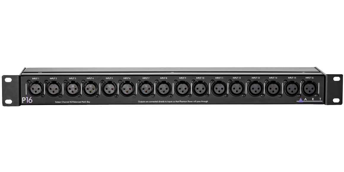 Art P16 16-Channel Balanced XLR Patchbay