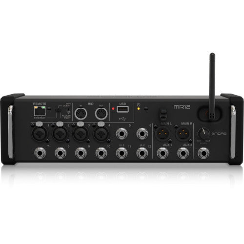 Midas MR12 12-Input Digital Mixer for iPad/Android Tablets with 4 MIDAS PRO Preamps Integrated Wifi Module, USB Stereo Recorder open box