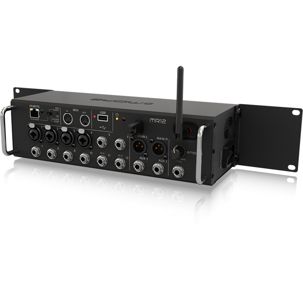 Midas MR12 12-Input Digital Mixer for iPad/Android Tablets with 4 MIDAS PRO Preamps Integrated Wifi Module, USB Stereo Recorder open box