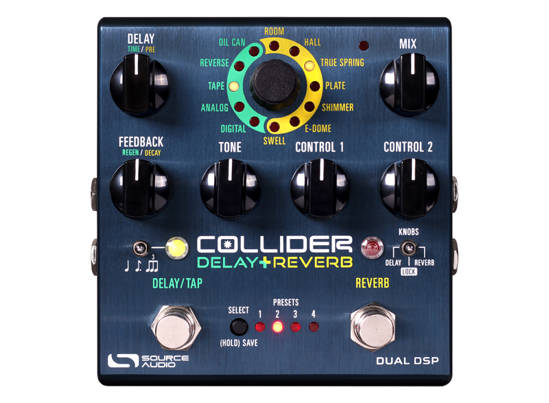 Source Audio Collider Delay + Reverb effects pedal