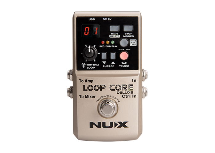 Nux Loop Core Deluxe 24-bit Looper drum rhythm Pedal with accessory pedal