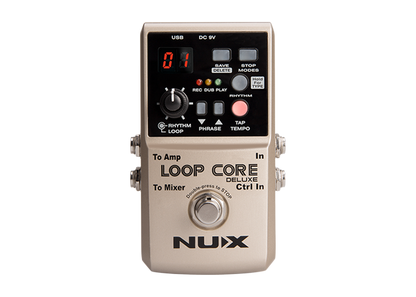 Nux Loop Core Deluxe 24-bit Looper drum rhythm Pedal with accessory pedal