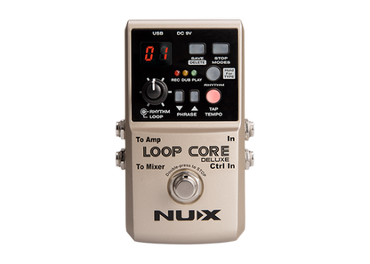 Nux Loop Core Deluxe 24-bit Looper drum rhythm Pedal with accessory pedal