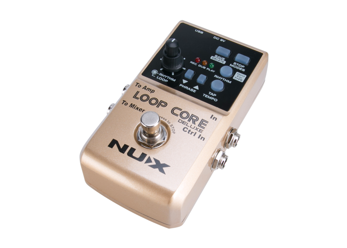 Nux Loop Core Deluxe 24-bit Looper drum rhythm Pedal with accessory pedal