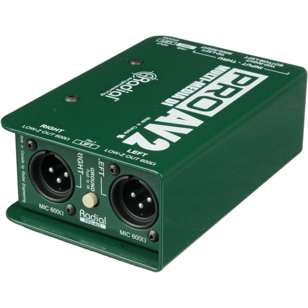 Radial ProAV2 2-channel Passive A/V Direct Box